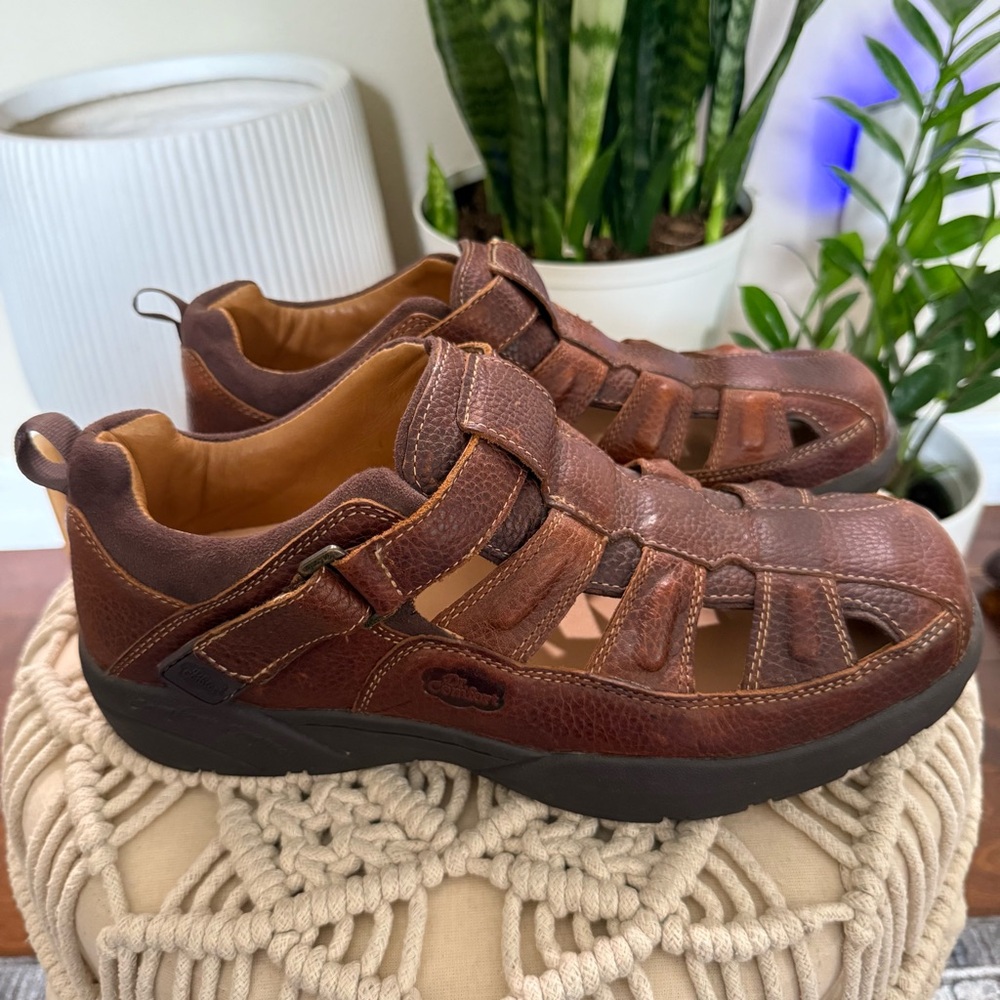 Men's Casual Brown Leather Sandals